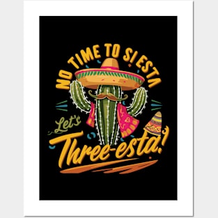 Cinco De Mayo Mexican Fiesta 5 De Mayo Cactus Mexican Hat Posters and Art